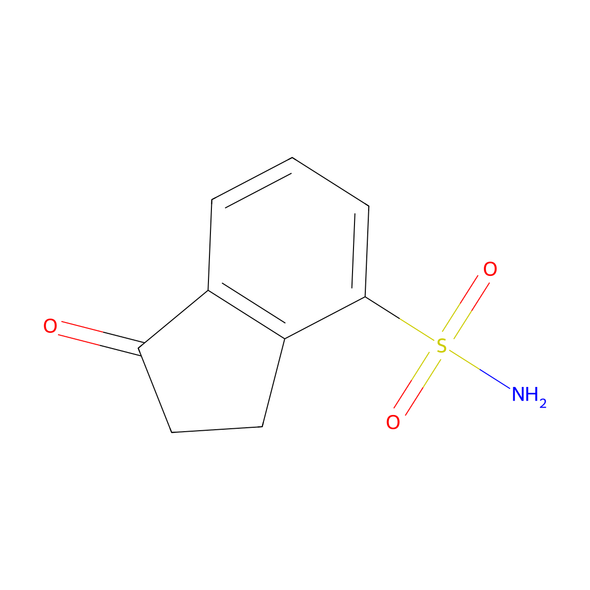 1-oxo-2,3-dihydro-1H-indene-4-sulfonamide molecular structure, CAS 2580242-33-5