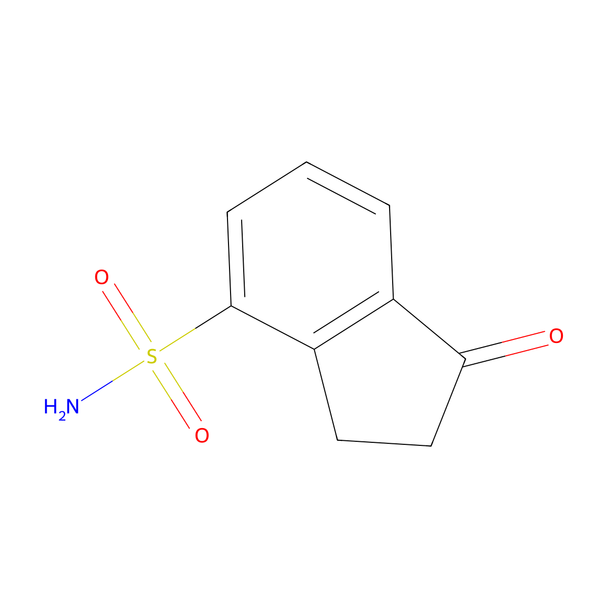 1-oxo-2,3-dihydro-1H-indene-4-sulfonamide molecular structure, CAS 2580242-33-5