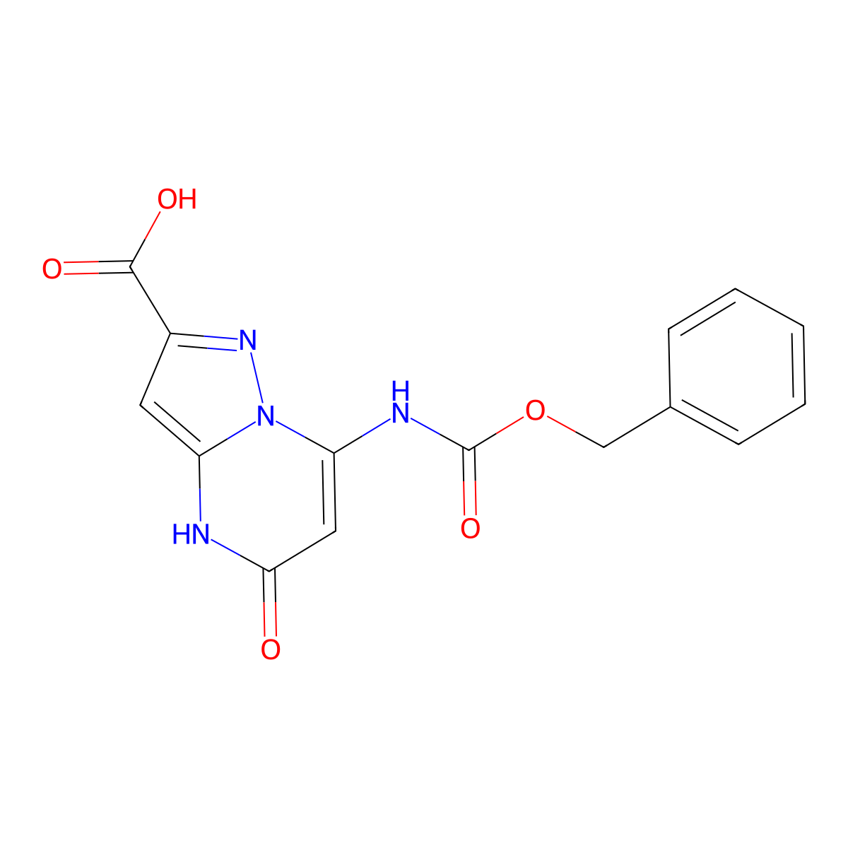 7-{[(Benzyloxy)carbonyl]amino}-5-hydroxypyrazolo[1,5-a]pyrimidine-2-carboxylic acid molecular structure, CAS 2580242-34-6