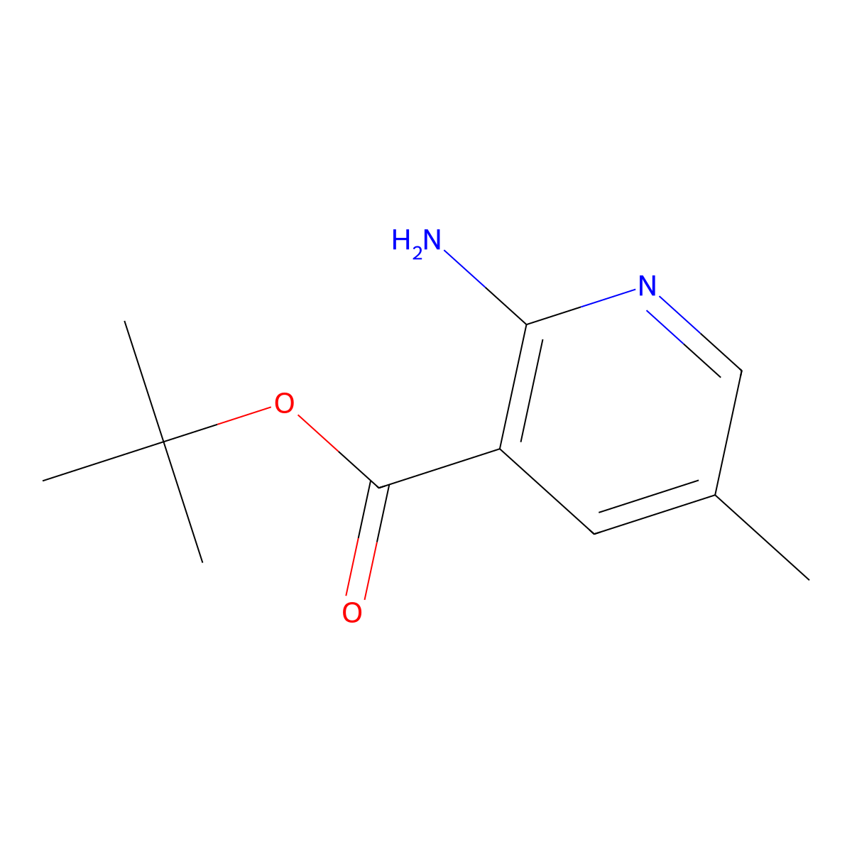 Tert-butyl 2-amino-5-methylpyridine-3-carboxylate molecular structure, CAS 2580242-57-3