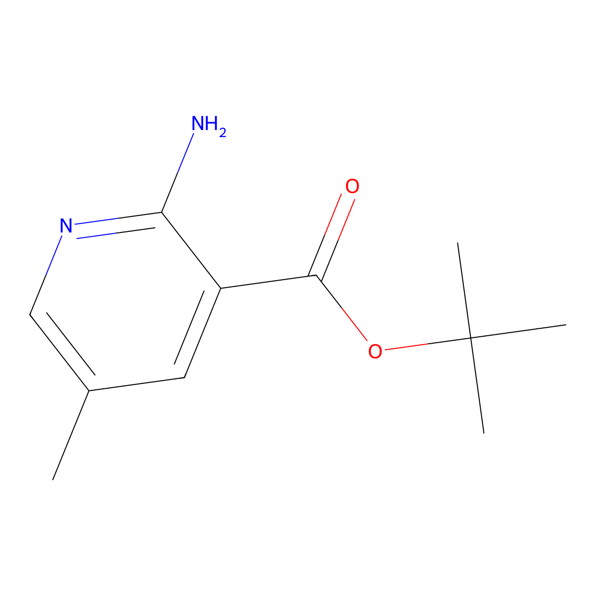 Tert-butyl 2-amino-5-methylpyridine-3-carboxylate molecular structure, CAS 2580242-57-3