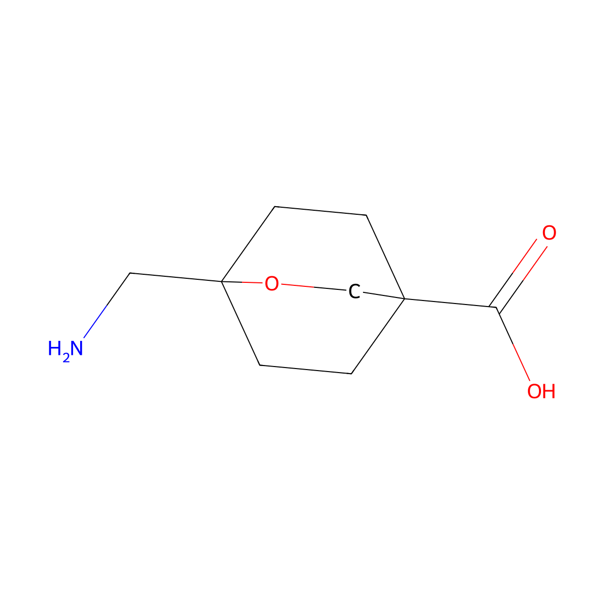 1-(Aminomethyl)-2-oxabicyclo[2.2.2]octane-4-carboxylic acid molecular structure, CAS 2580242-71-1