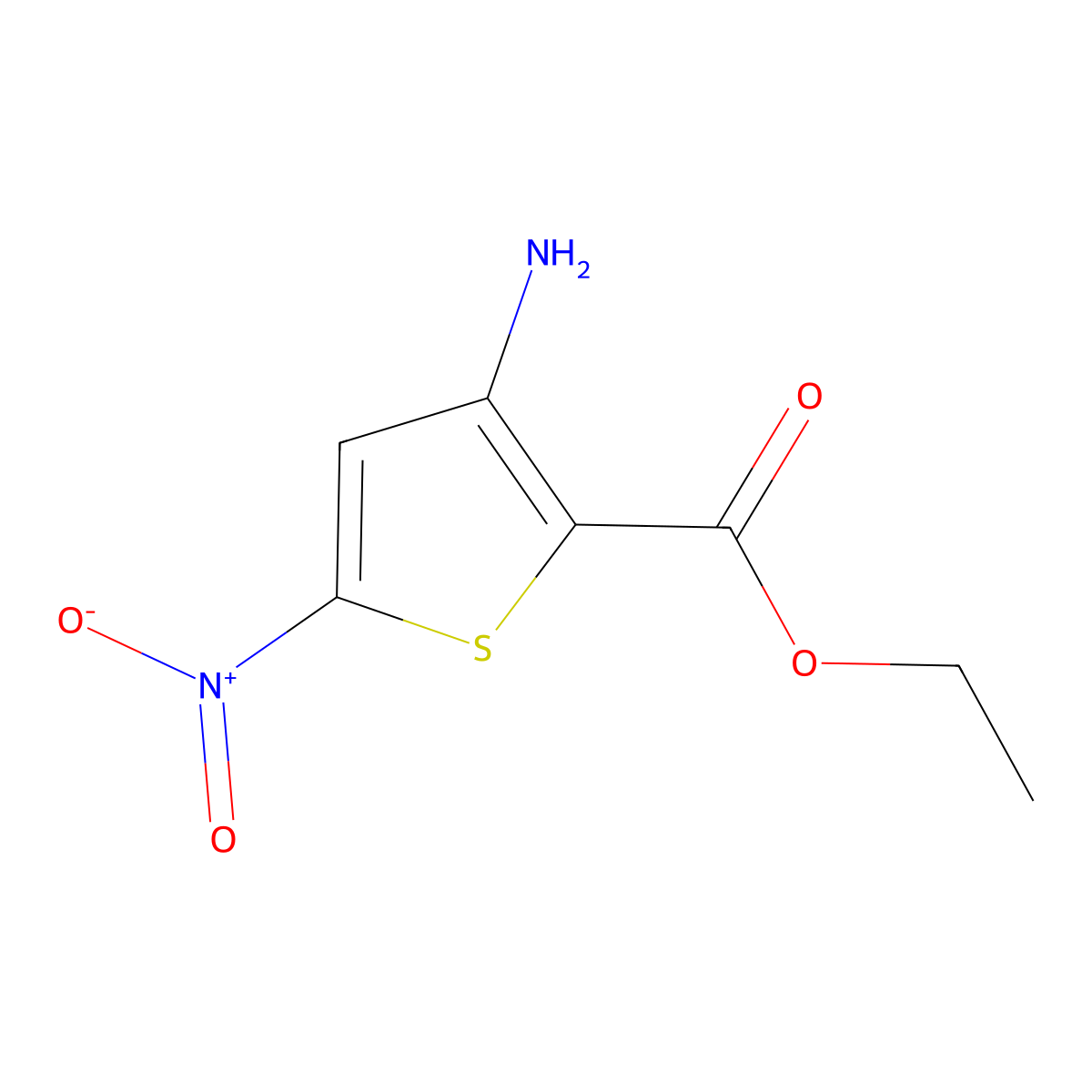 Ethyl 3-amino-5-nitrothiophene-2-carboxylate molecular structure, CAS 2580242-75-5