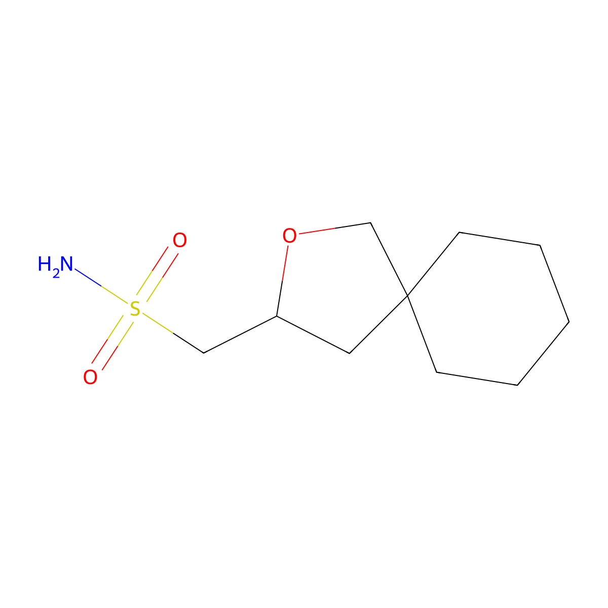 {2-Oxaspiro[4.5]decan-3-yl}methanesulfonamide molecular structure, CAS 2580242-87-9