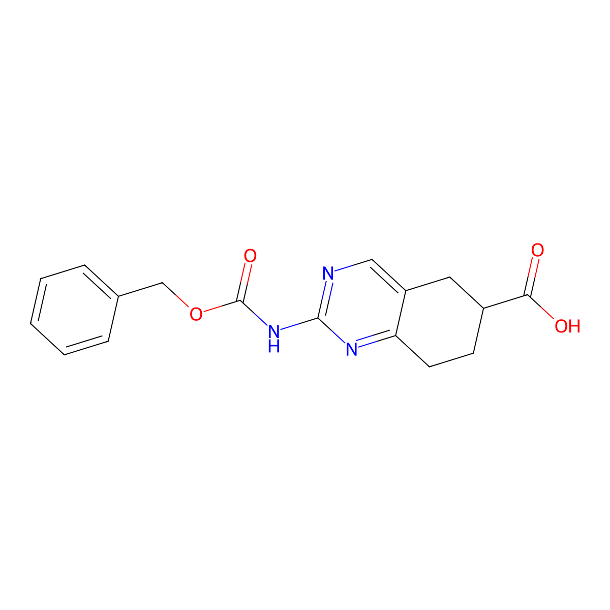 2-{[(Benzyloxy)carbonyl]amino}-5,6,7,8-tetrahydroquinazoline-6-carboxylic acid molecular structure, CAS 2580242-90-4