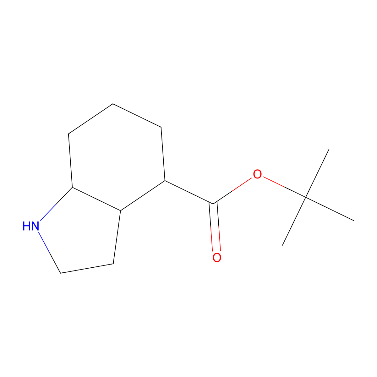 tert-butyl octahydro-1H-indole-4-carboxylate molecular structure, CAS 2580243-12-3
