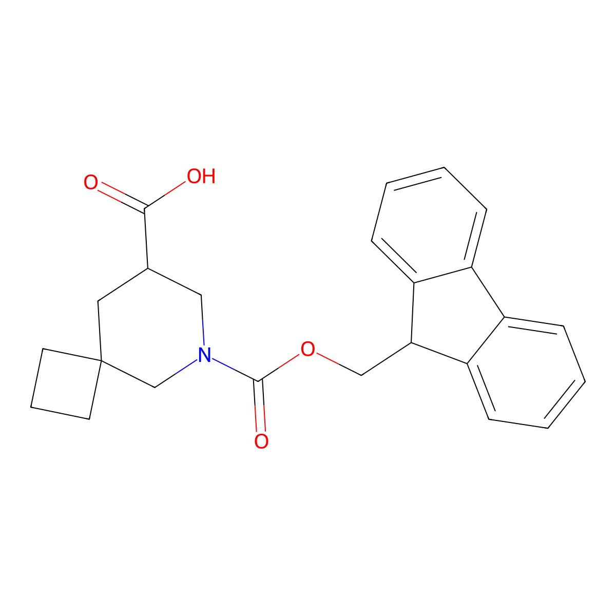6-{[(9H-fluoren-9-yl)methoxy]carbonyl}-6-azaspiro[3.5]nonane-8-carboxylic acid molecular structure, CAS 2580243-14-5