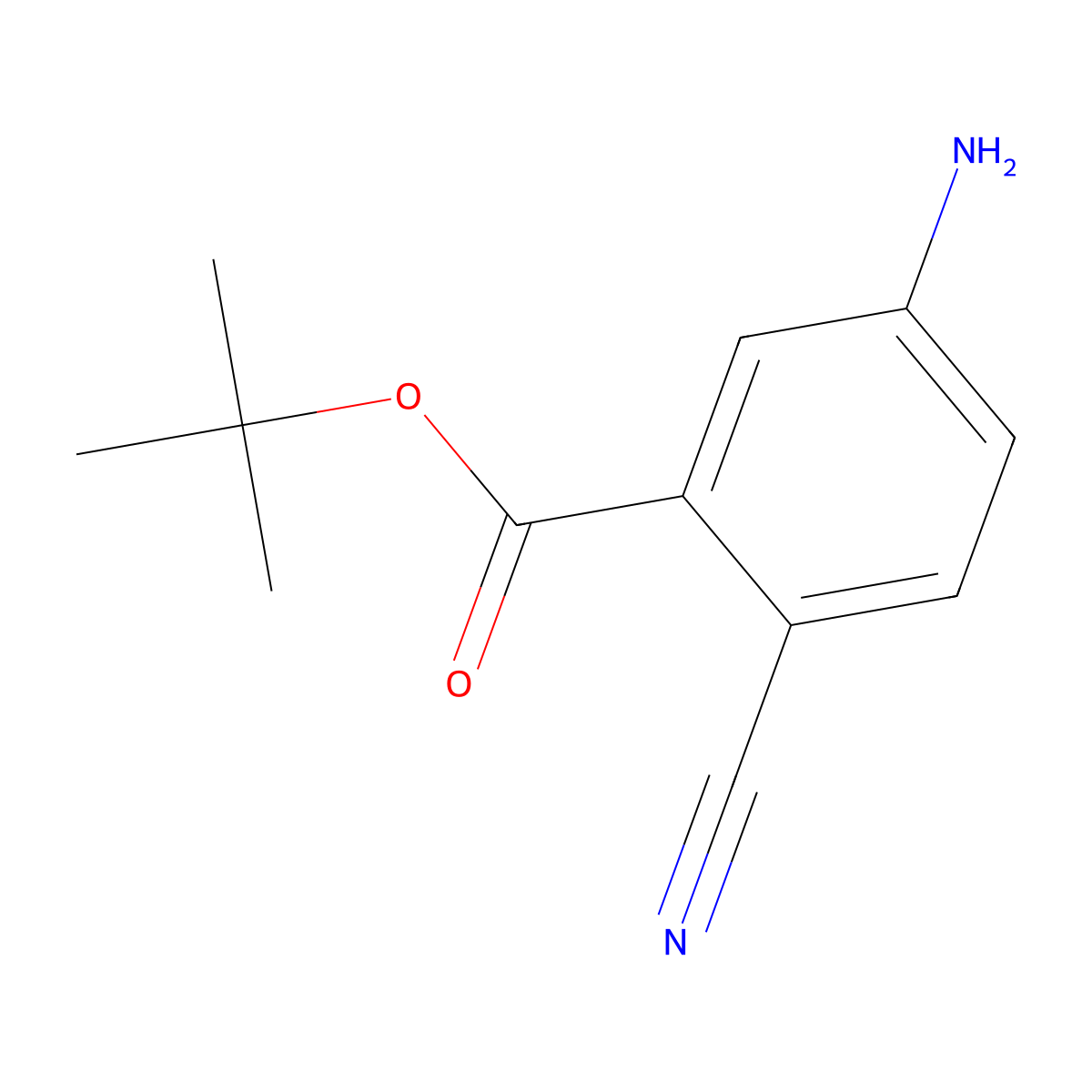 Tert-butyl 5-amino-2-cyanobenzoate molecular structure, CAS 2580243-37-2