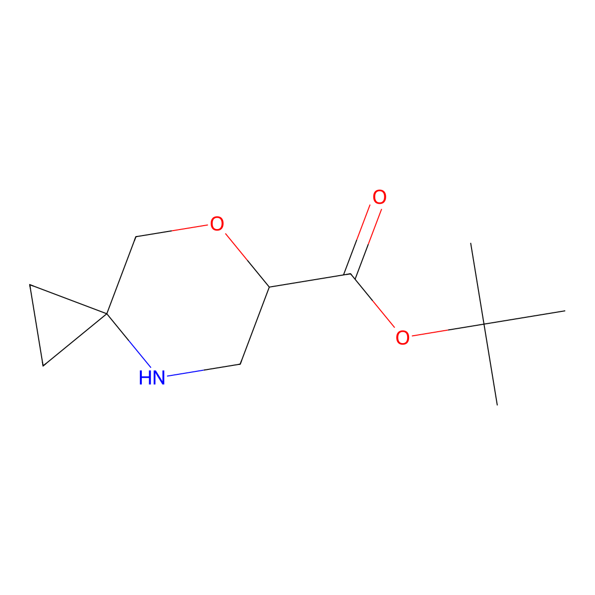 Tert-butyl 7-oxa-4-azaspiro[2.5]octane-6-carboxylate molecular structure, CAS 2580243-80-5