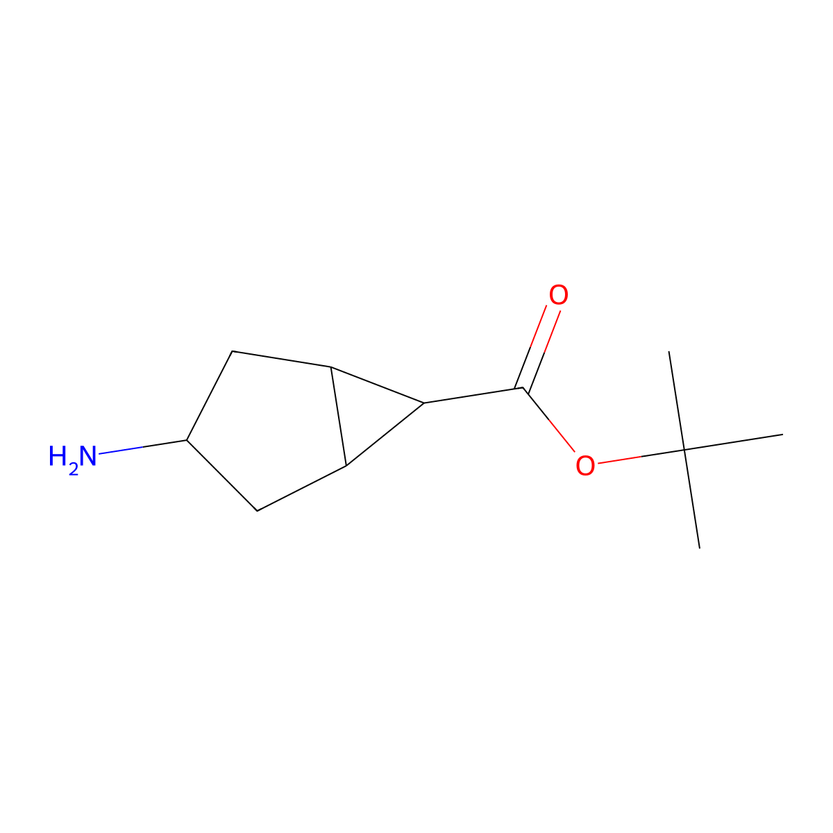 Tert-butyl 3-aminobicyclo[3.1.0]hexane-6-carboxylate molecular structure, CAS 2580243-94-1