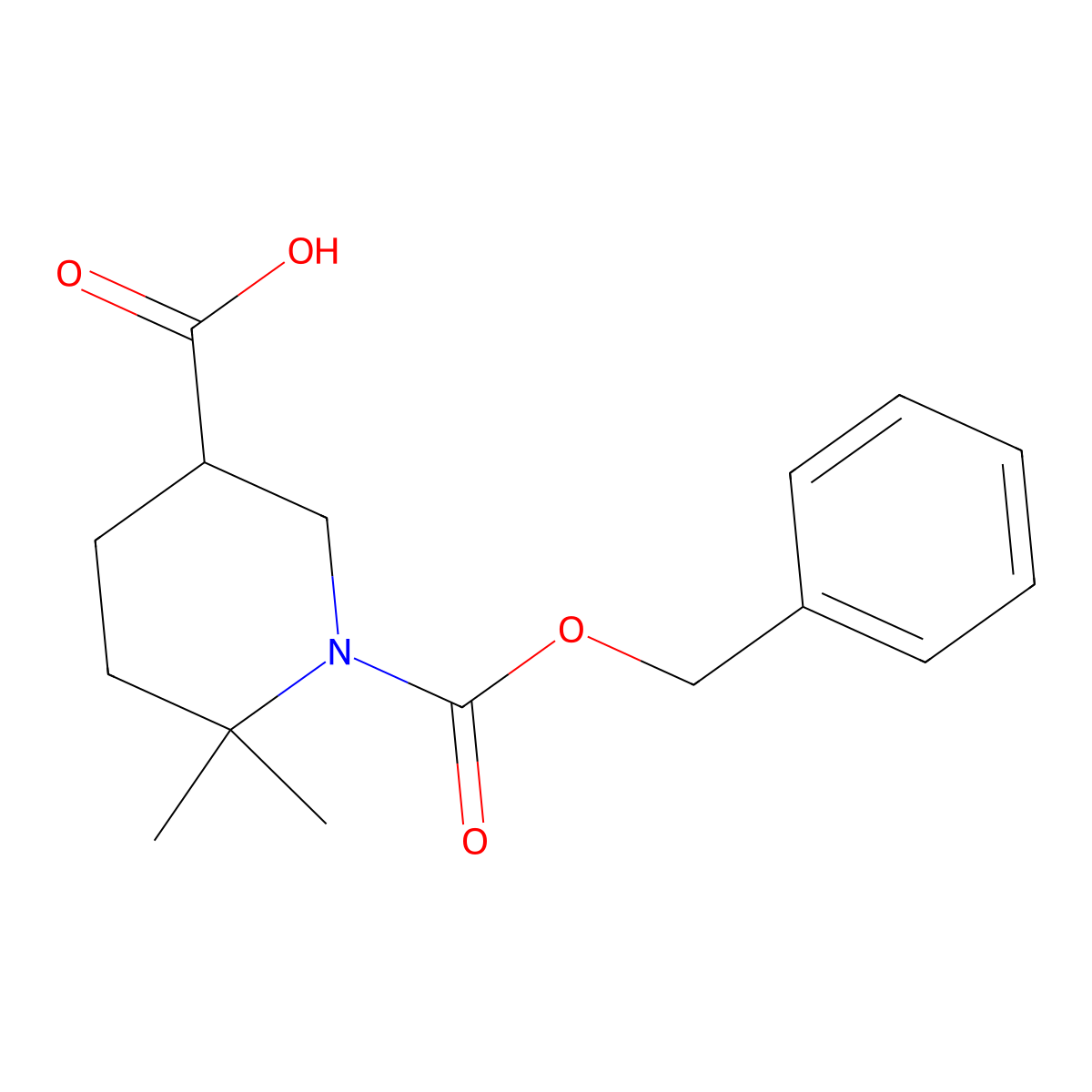 1-[(Benzyloxy)carbonyl]-6,6-dimethylpiperidine-3-carboxylic acid molecular structure, CAS 2580243-96-3