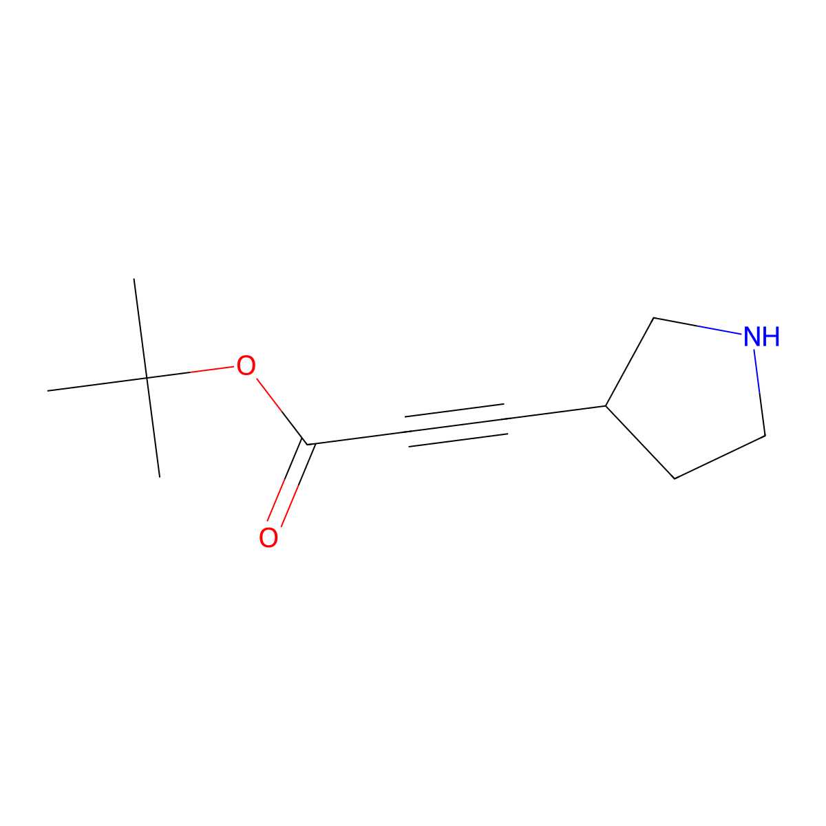 Tert-butyl 3-(pyrrolidin-3-yl)prop-2-ynoate molecular structure, CAS 2580244-01-3