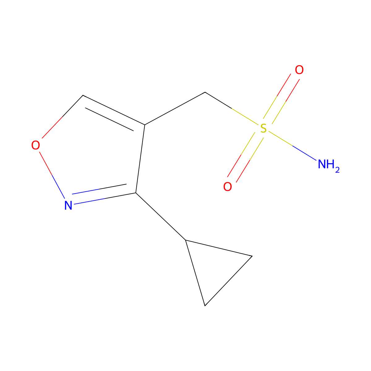 (3-Cyclopropyl-1,2-oxazol-4-yl)methanesulfonamide molecular structure, CAS 2580244-18-2