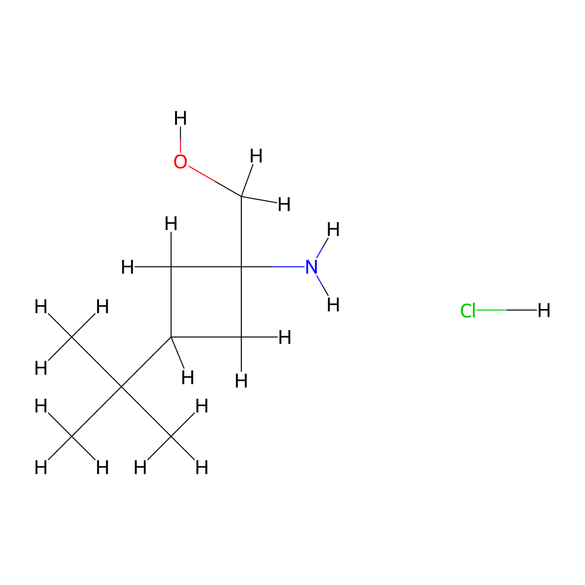 (1-Amino-3-tert-butylcyclobutyl)methanol;hydrochloride molecular structure, CAS 2580244-63-7