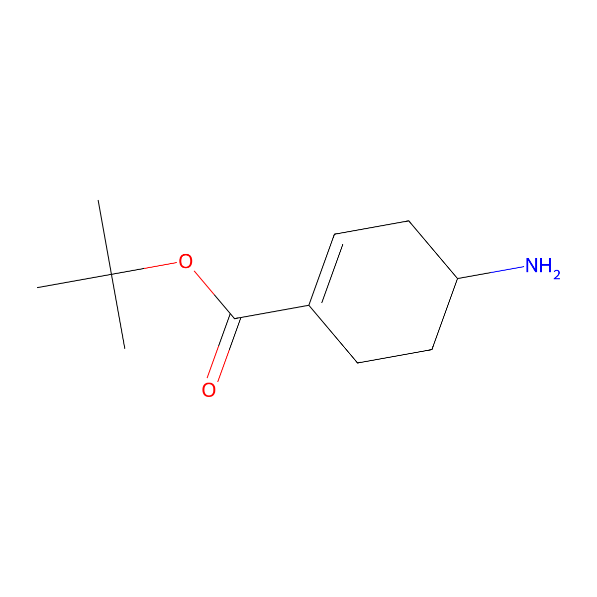 Tert-butyl 4-aminocyclohex-1-ene-1-carboxylate molecular structure, CAS 2580248-26-4