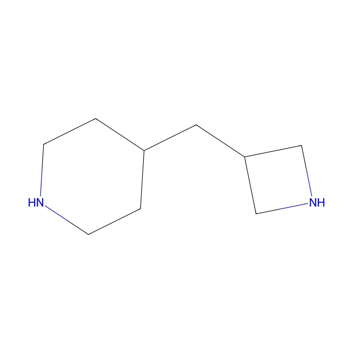 4-[(Azetidin-3-yl)methyl]piperidine molecular structure, CAS 2580248-33-3