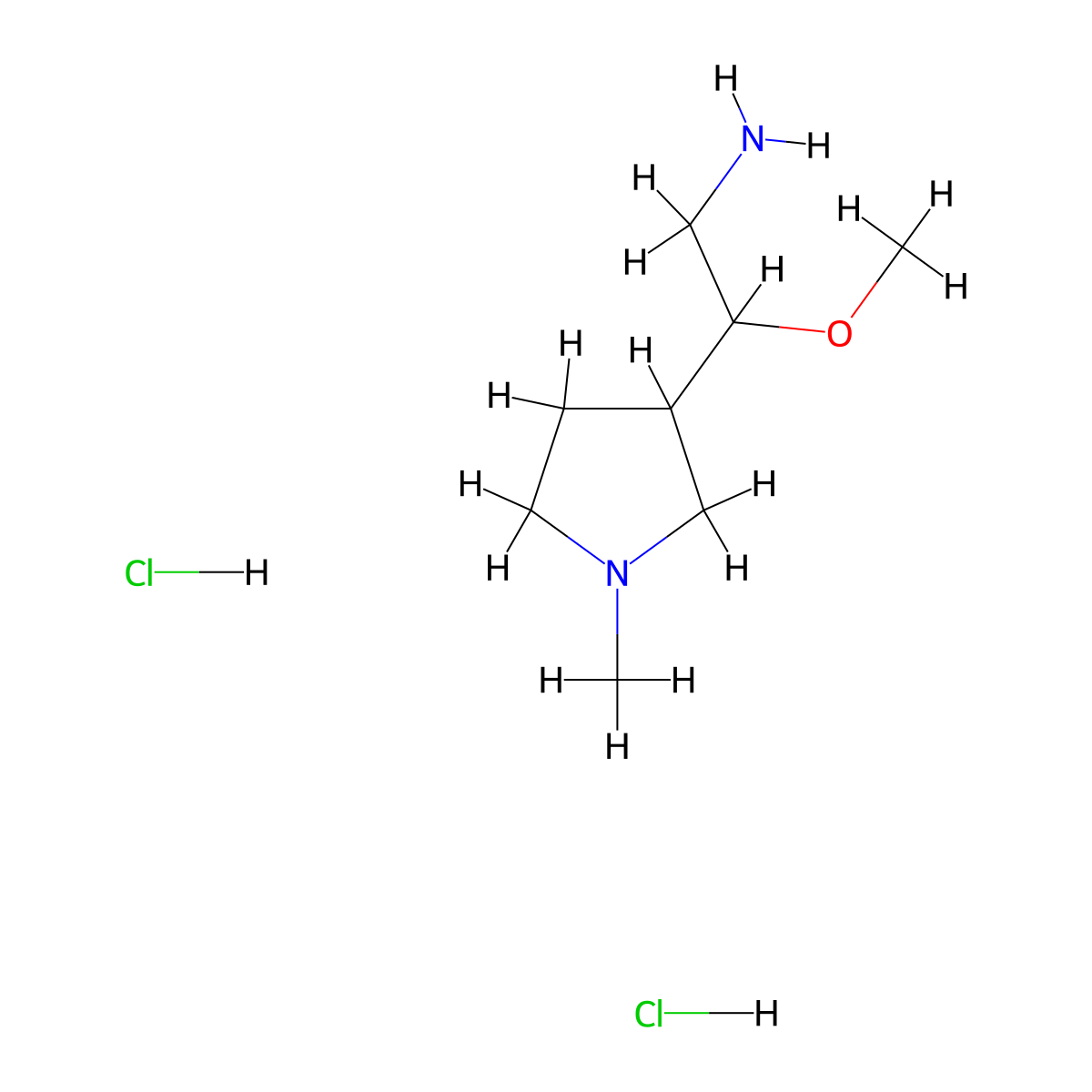 2-Methoxy-2-(1-methylpyrrolidin-3-yl)ethanamine;dihydrochloride molecular structure, CAS 2580248-34-4