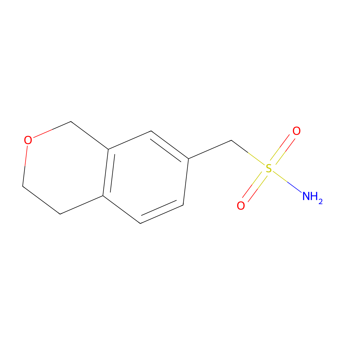(3,4-dihydro-1H-2-benzopyran-7-yl)methanesulfonamide molecular structure, CAS 2580248-40-2