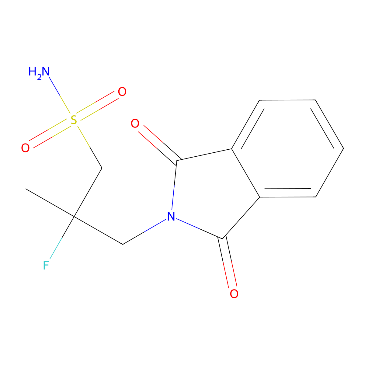 3-(1,3-dioxo-2,3-dihydro-1H-isoindol-2-yl)-2-fluoro-2-methylpropane-1-sulfonamide molecular structure, CAS 2580248-59-3