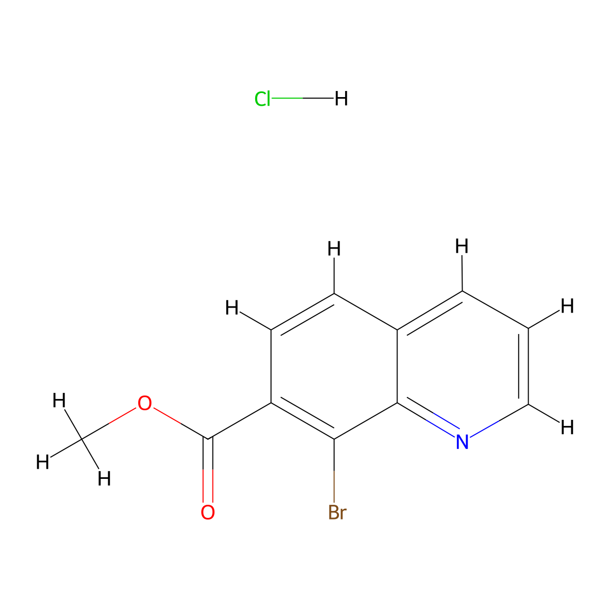 Methyl8-bromoquinoline-7-carboxylatehydrochloride molecular structure, CAS 2580248-71-9