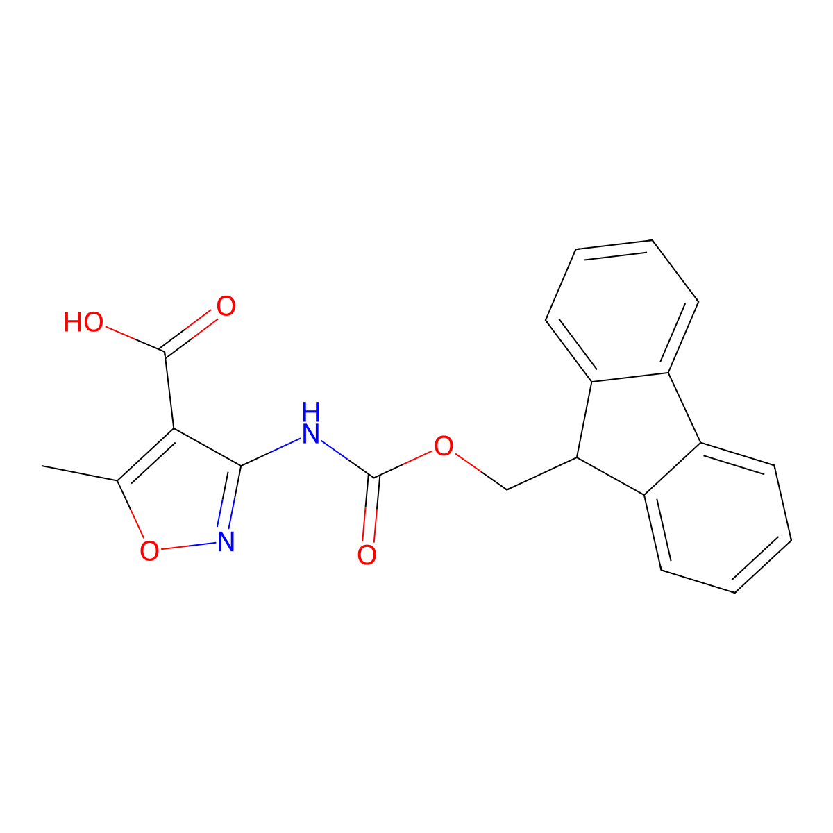 3-({[(9H-fluoren-9-yl)methoxy]carbonyl}amino)-5-methyl-1,2-oxazole-4-carboxylic acid molecular structure, CAS 2580248-73-1