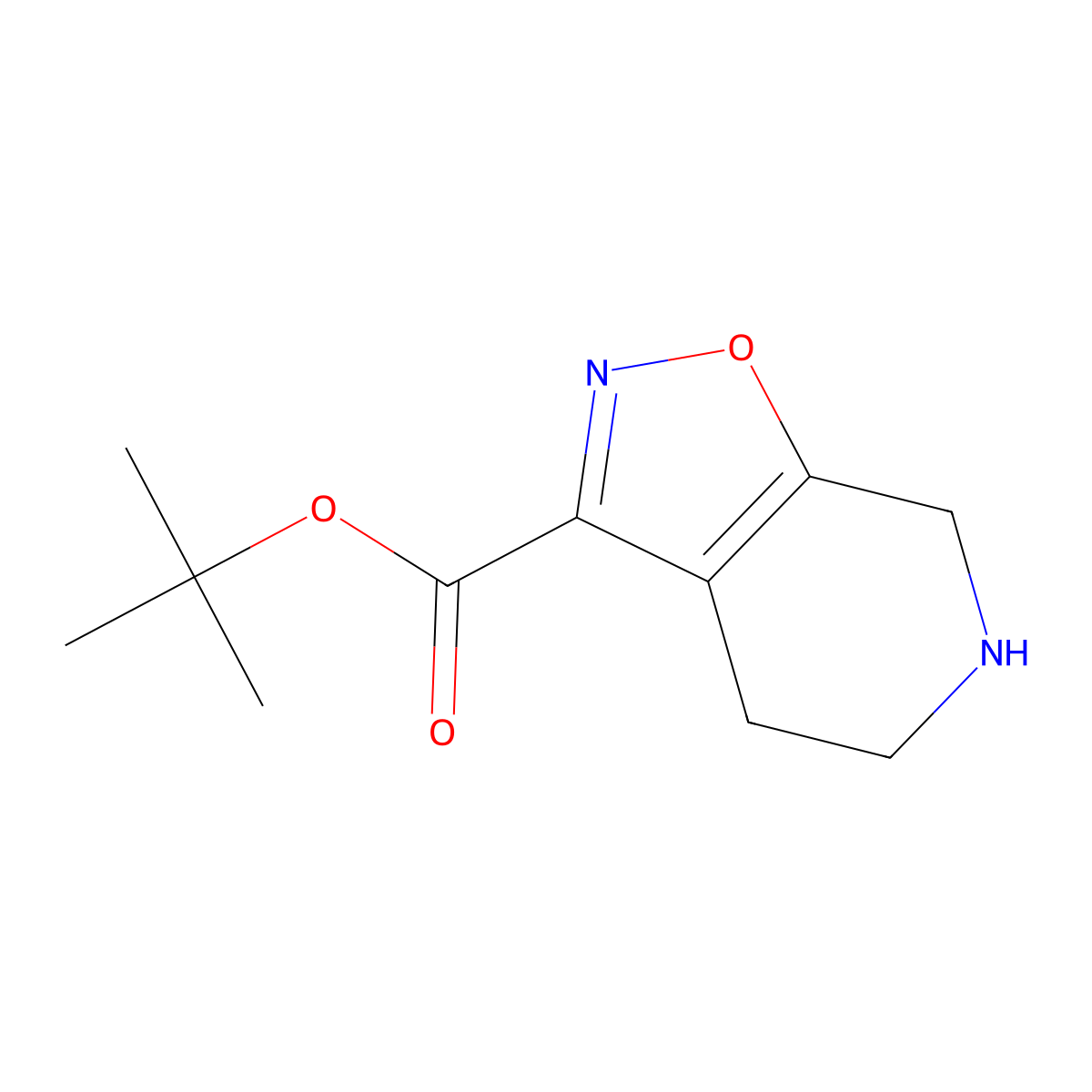 tert-butyl 4H,5H,6H,7H-[1,2]oxazolo[5,4-c]pyridine-3-carboxylate molecular structure, CAS 2580248-90-2
