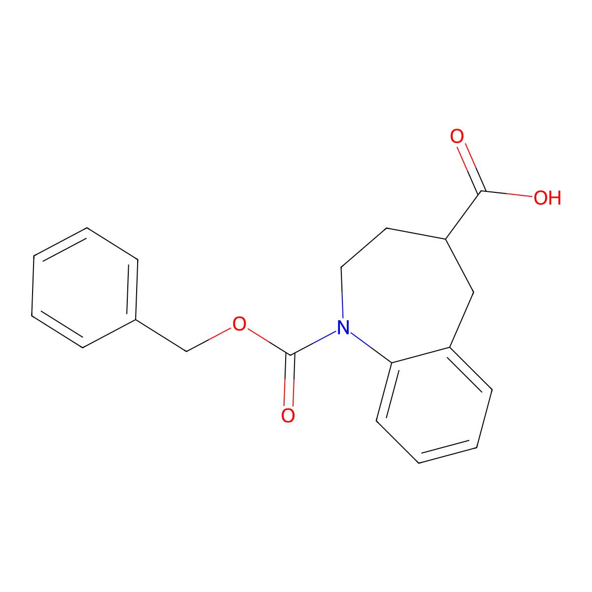 1-[(benzyloxy)carbonyl]-2,3,4,5-tetrahydro-1H-1-benzazepine-4-carboxylic acid molecular structure, CAS 2580249-00-7