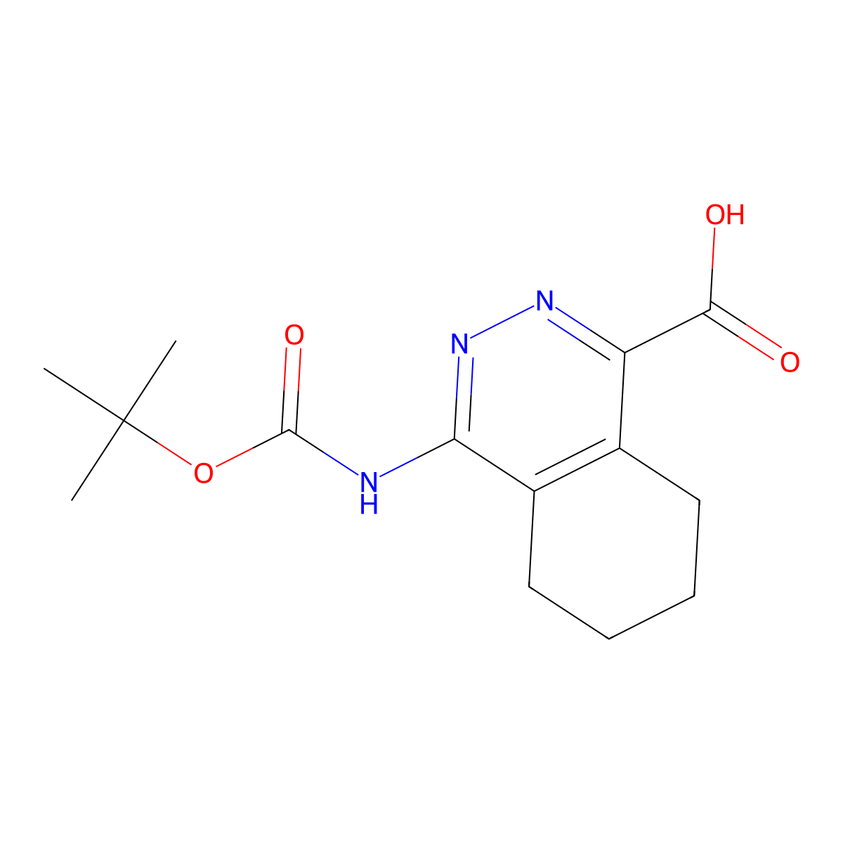 4-{[(Tert-butoxy)carbonyl]amino}-5,6,7,8-tetrahydrophthalazine-1-carboxylic acid molecular structure, CAS 2580249-03-0