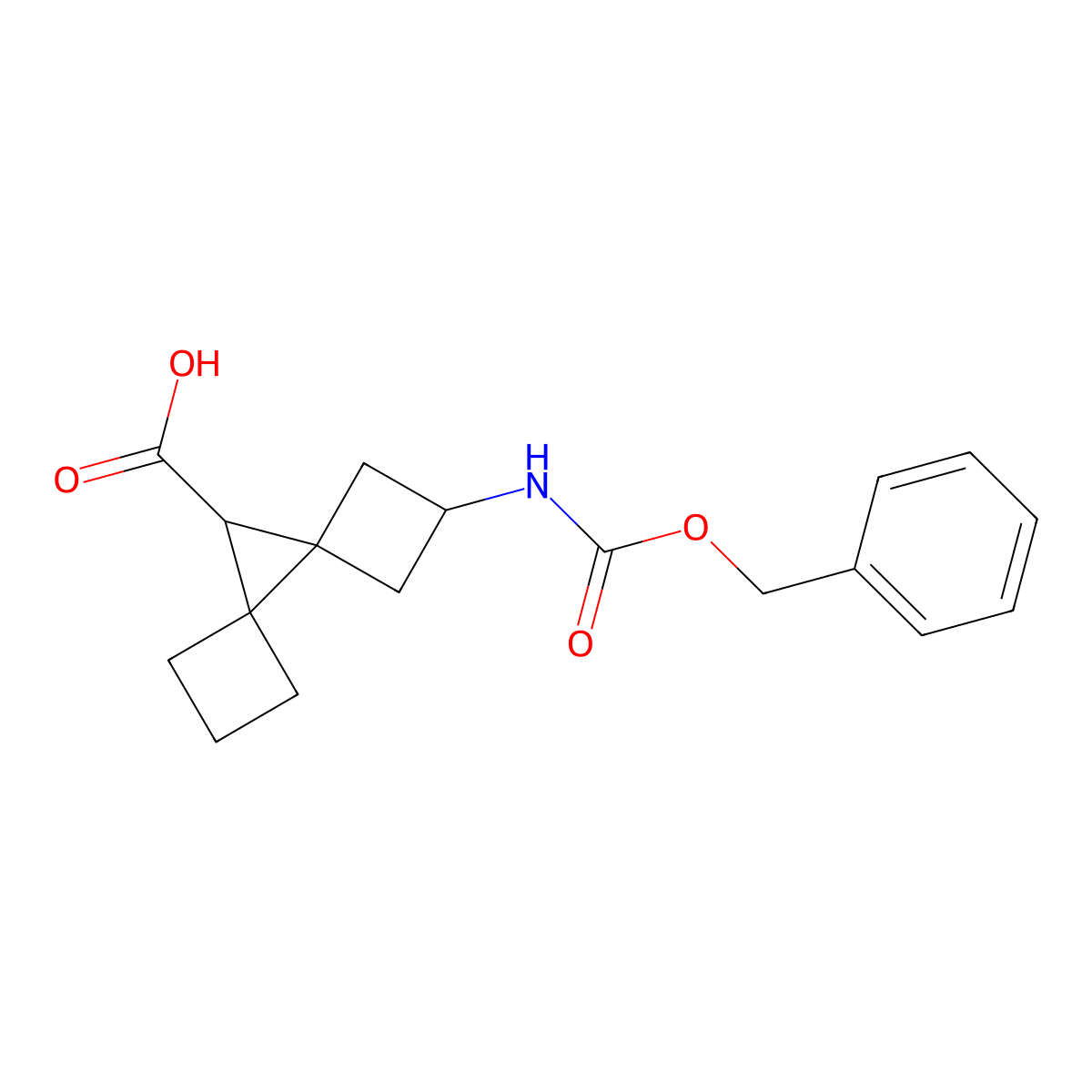 2-{[(Benzyloxy)carbonyl]amino}dispiro[3.0.3^{5}.1^{4}]nonane-9-carboxylic acid molecular structure, CAS 2580249-13-2