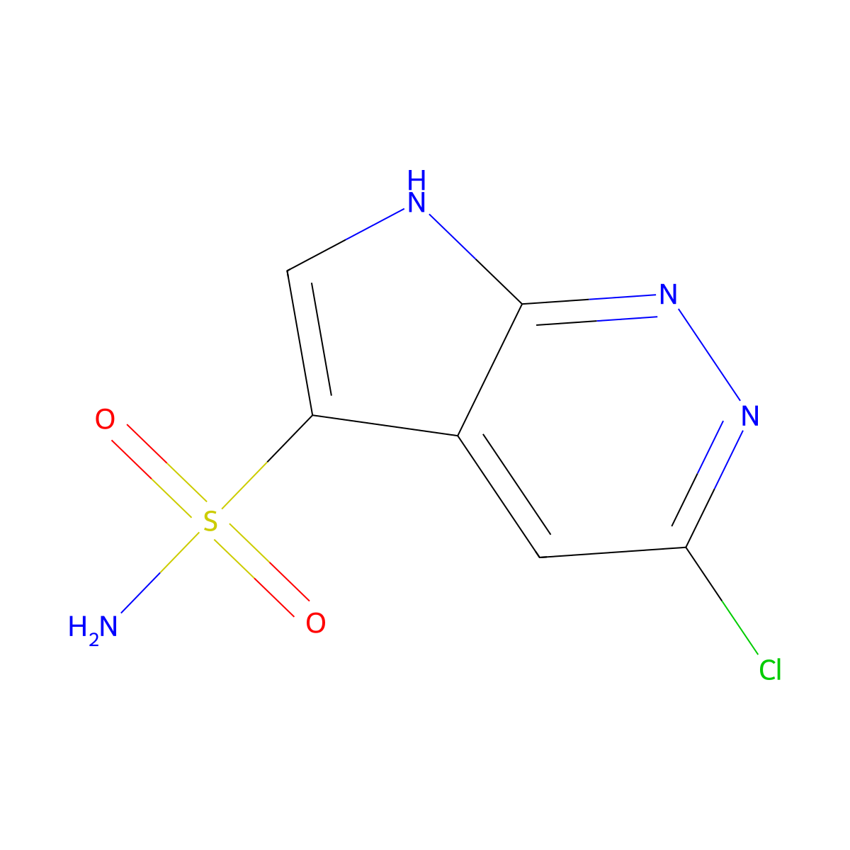 3-chloro-7H-pyrrolo[2,3-c]pyridazine-5-sulfonamide molecular structure, CAS 2580249-41-6