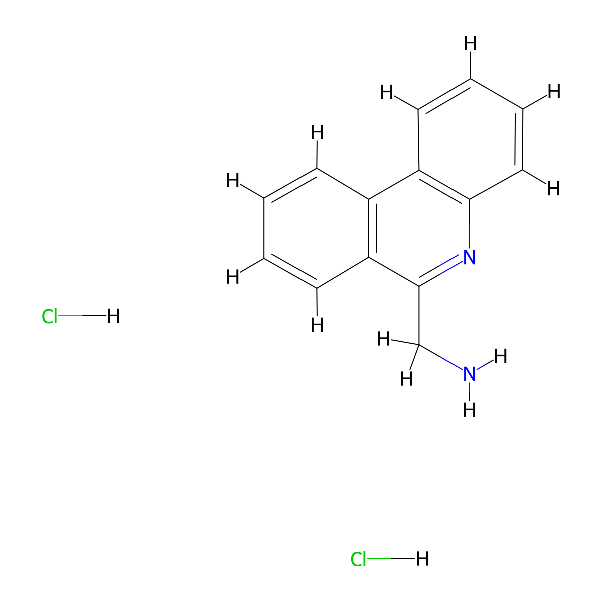 1-(Phenanthridin-6-yl)methanamine dihydrochloride molecular structure, CAS 2580249-62-1