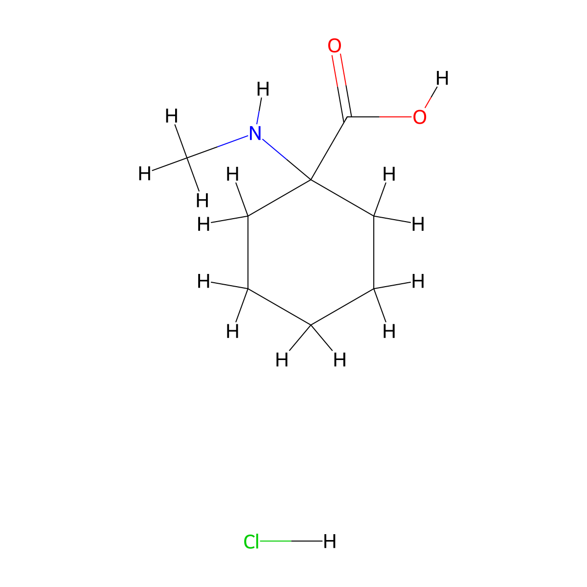 1-(Methylamino)cyclohexane-1-carboxylic acid hydrochloride molecular structure, CAS 2580249-63-2