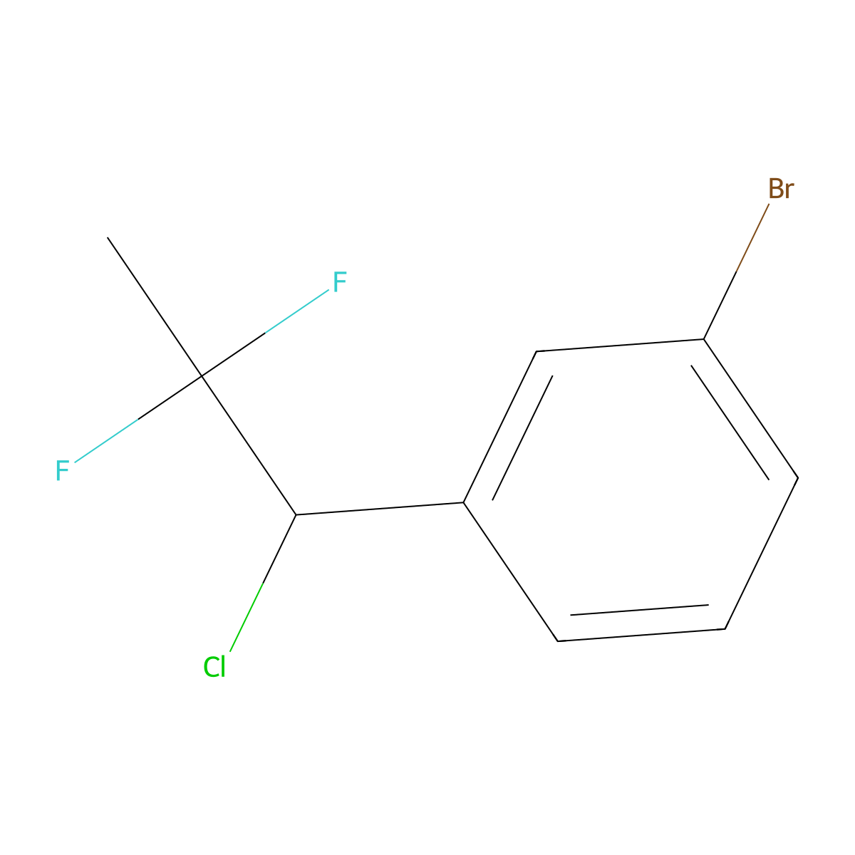 1-Bromo-3-(1-chloro-2,2-difluoropropyl)benzene molecular structure, CAS 2580249-68-7
