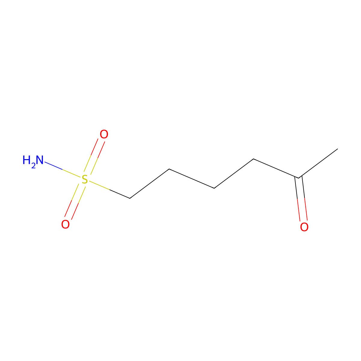 5-Oxohexane-1-sulfonamide molecular structure, CAS 2580249-81-4