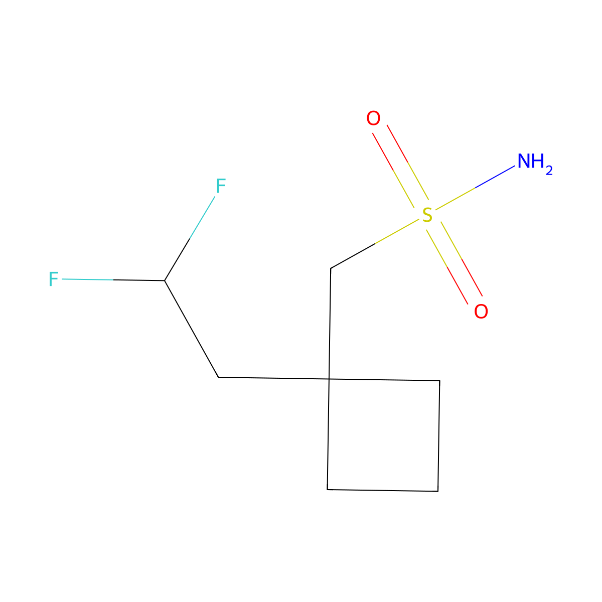 [1-(2,2-Difluoroethyl)cyclobutyl]methanesulfonamide molecular structure, CAS 2580249-82-5