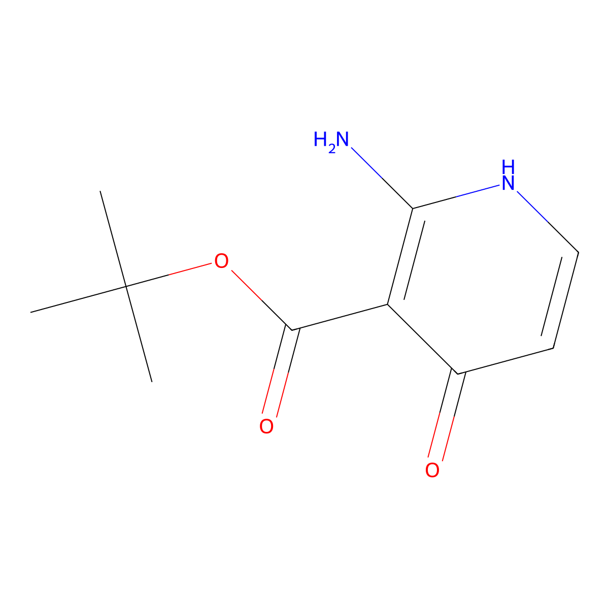 Tert-butyl 2-amino-4-hydroxypyridine-3-carboxylate molecular structure, CAS 2580249-83-6