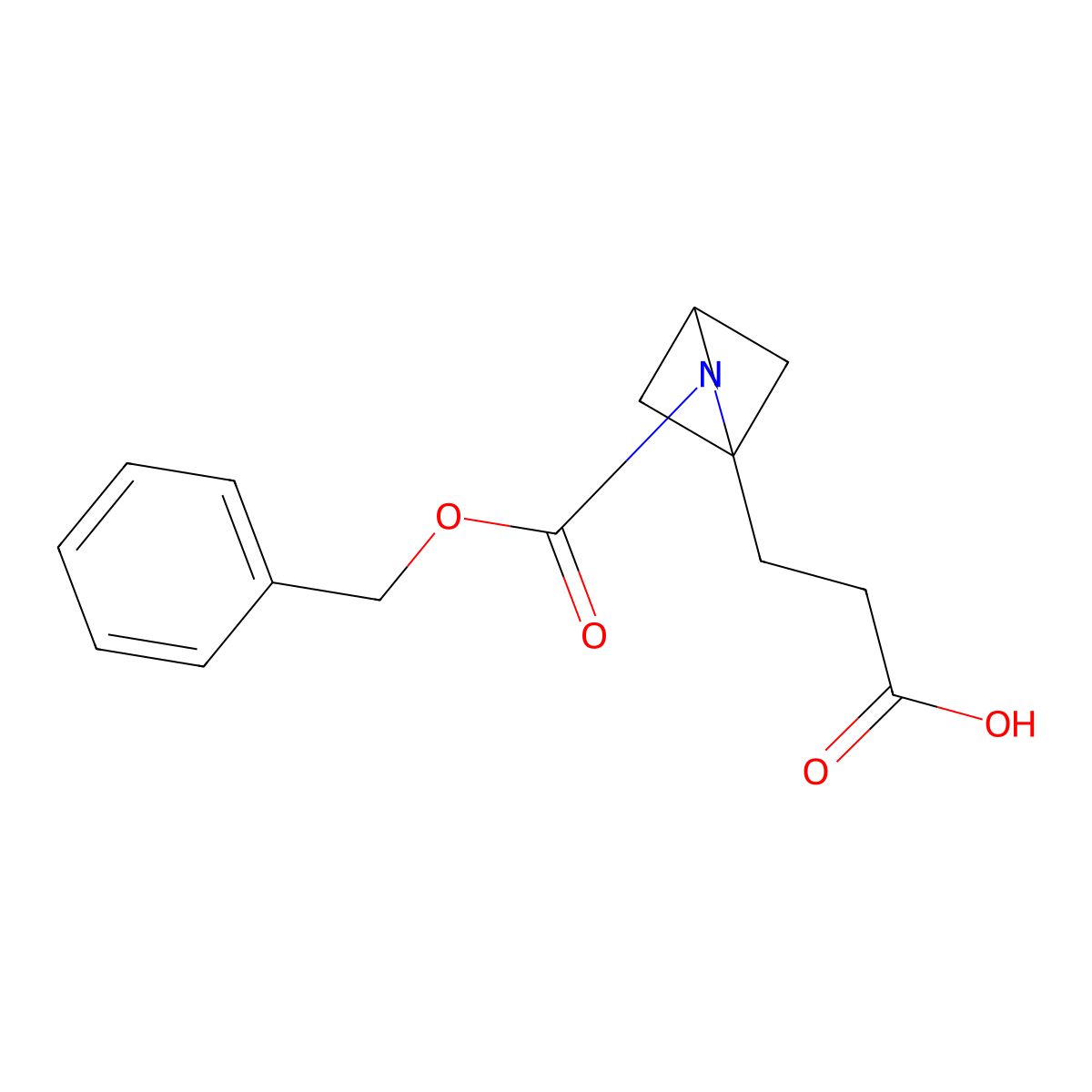 3-{2-[(Benzyloxy)carbonyl]-2-azabicyclo[2.1.1]hexan-1-yl}propanoic acid molecular structure, CAS 2580250-45-7