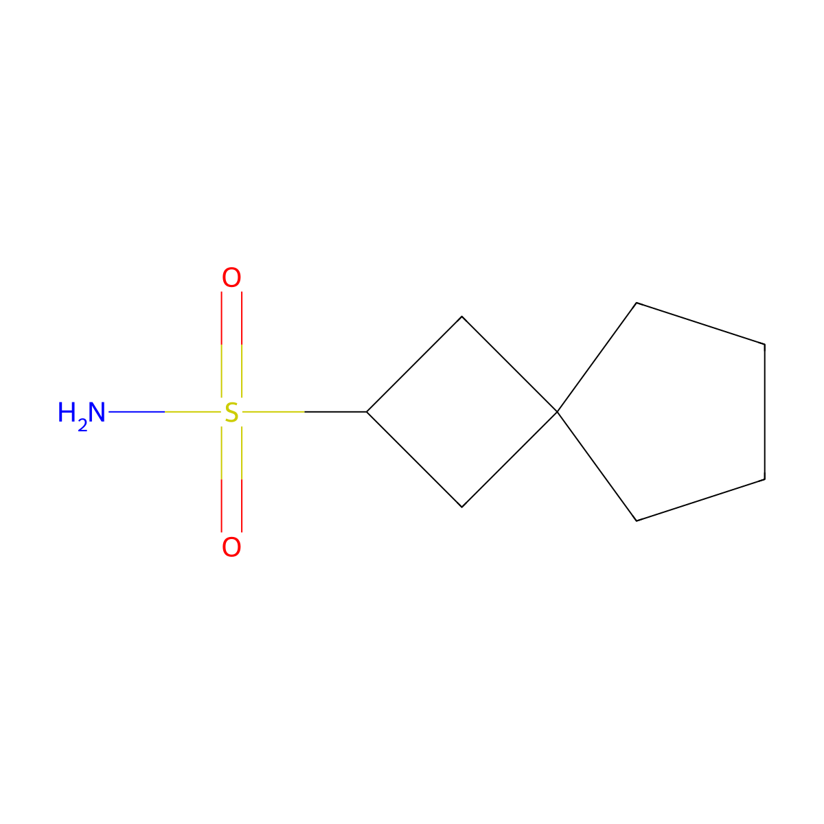 Spiro[3.4]octane-2-sulfonamide molecular structure, CAS 2580250-48-0