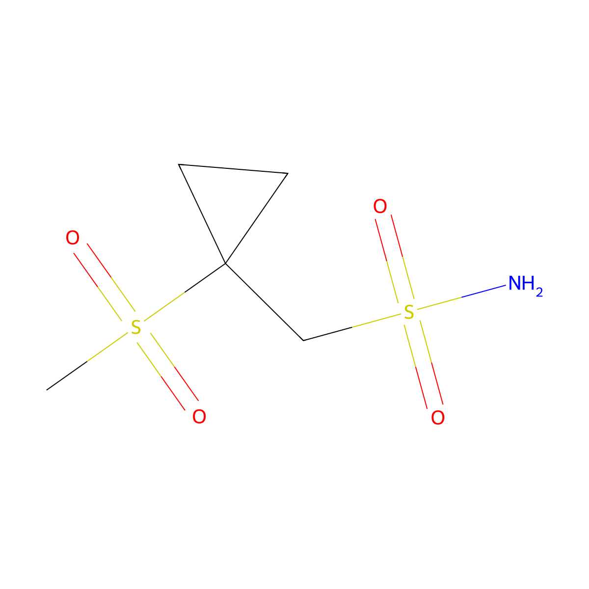 (1-Methanesulfonylcyclopropyl)methanesulfonamide molecular structure, CAS 2580250-62-8