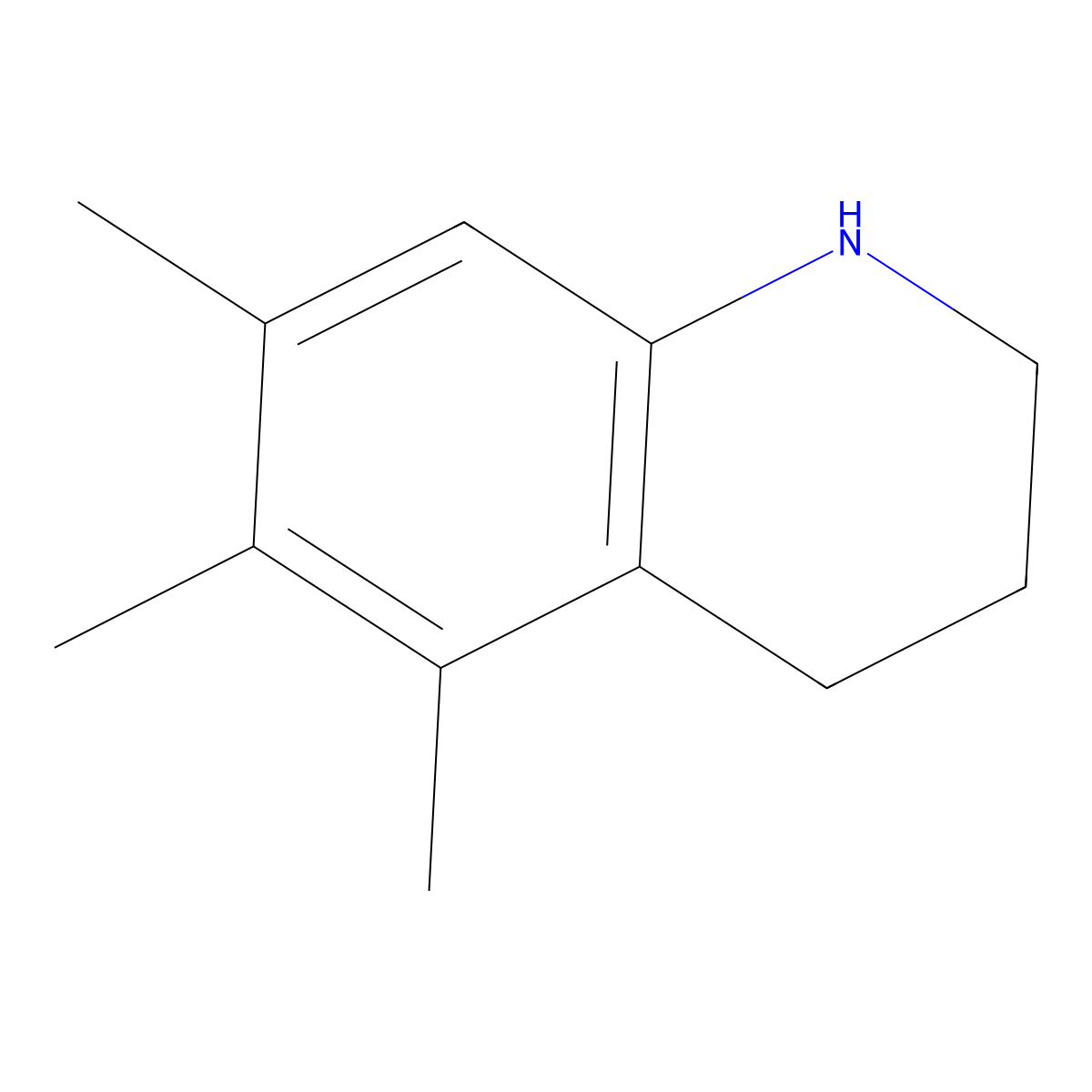 5,6,7-Trimethyl-1,2,3,4-tetrahydroquinoline molecular structure, CAS 2580250-64-0