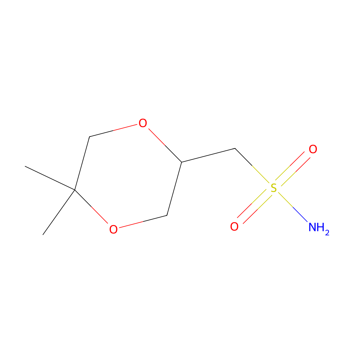 (5,5-Dimethyl-1,4-dioxan-2-yl)methanesulfonamide molecular structure, CAS 2580250-77-5