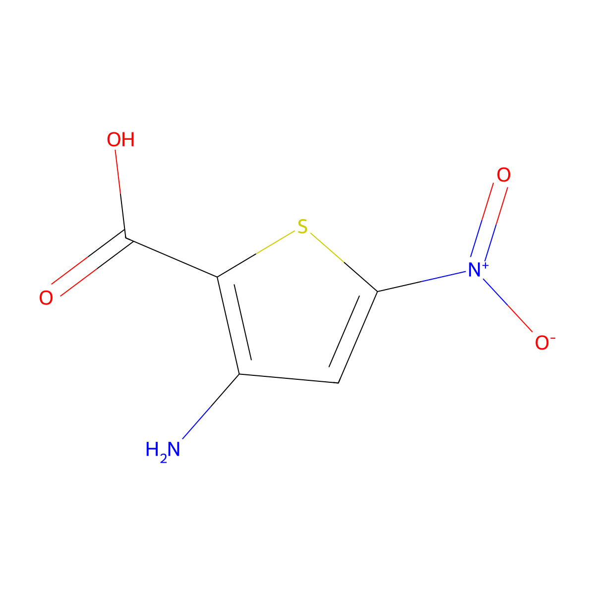 3-Amino-5-nitrothiophene-2-carboxylic acid molecular structure, CAS 2580251-17-6