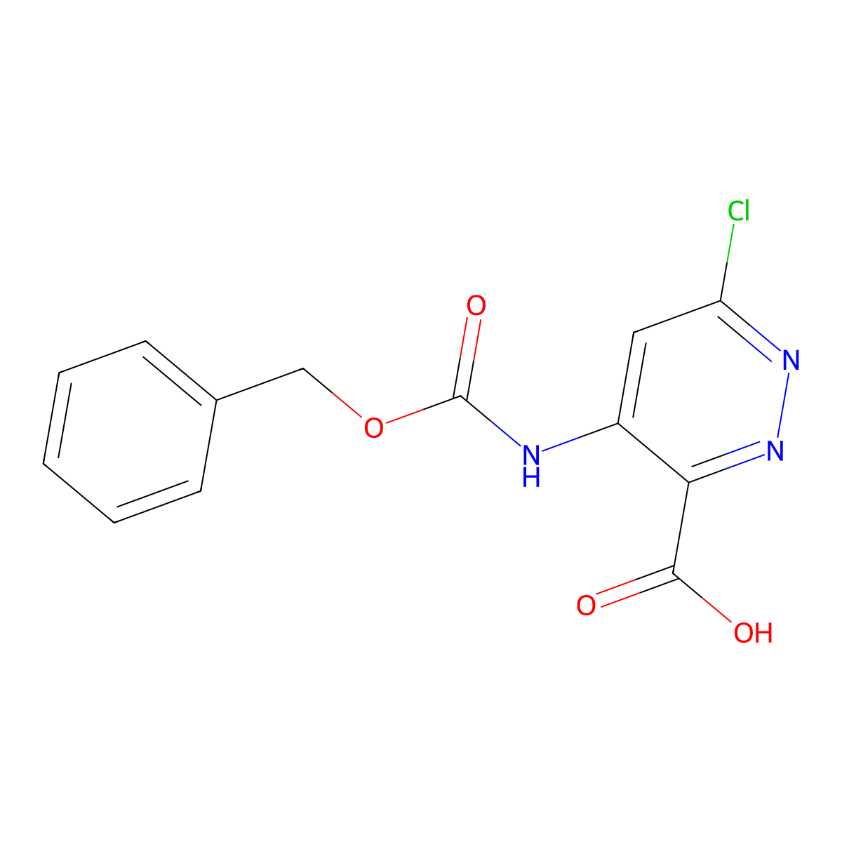 4-{[(Benzyloxy)carbonyl]amino}-6-chloropyridazine-3-carboxylic acid molecular structure, CAS 2580251-33-6