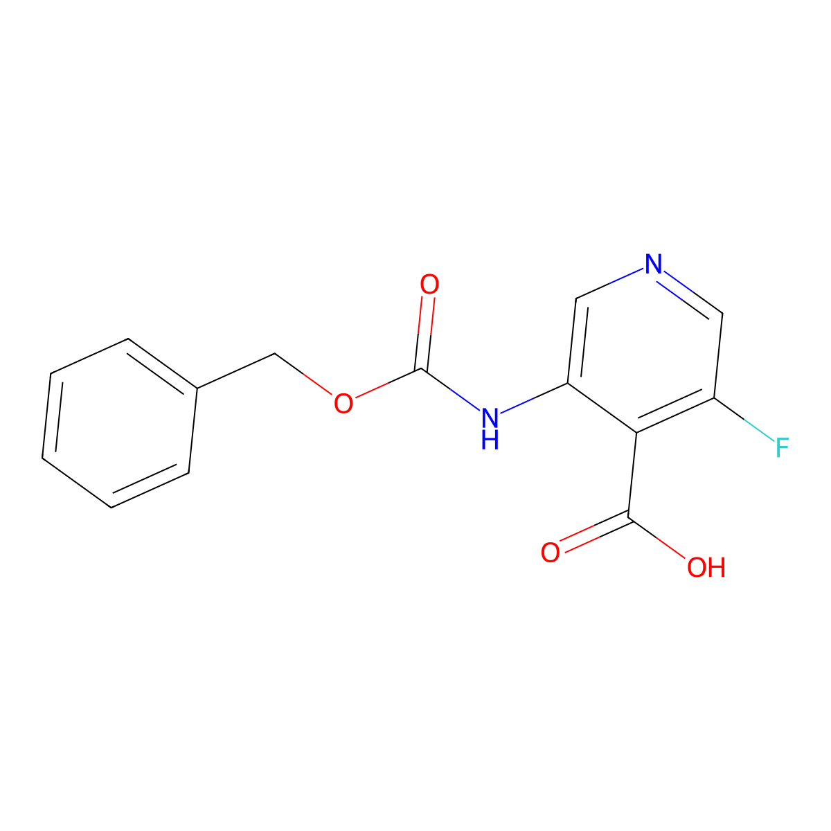 3-{[(Benzyloxy)carbonyl]amino}-5-fluoropyridine-4-carboxylic acid molecular structure, CAS 2580251-53-0