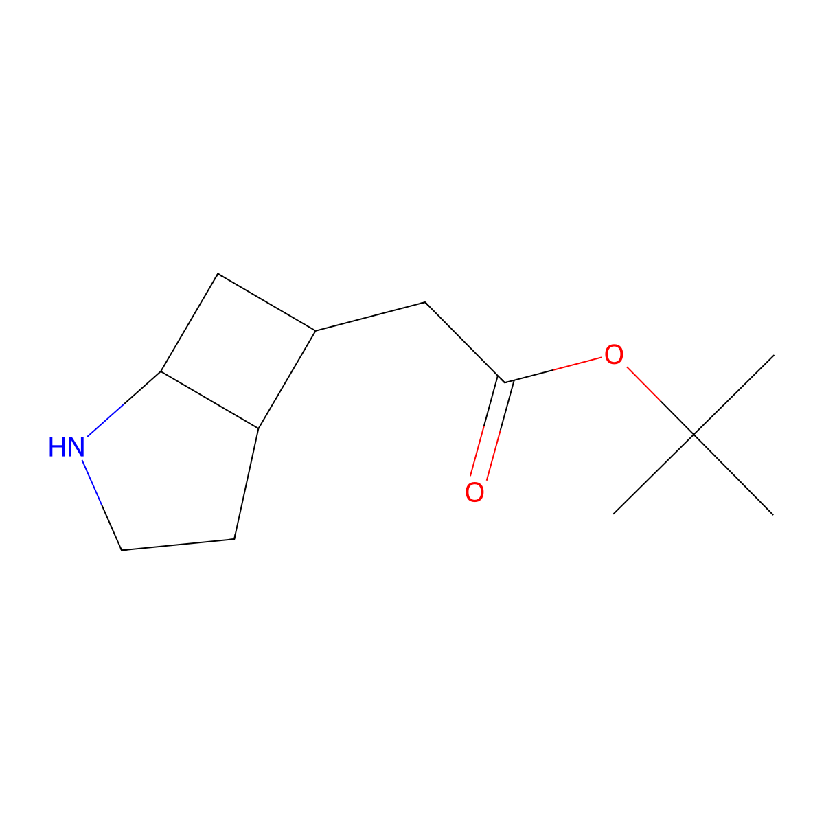Tert-butyl 2-{2-azabicyclo[3.2.0]heptan-6-yl}acetate molecular structure, CAS 2580251-71-2