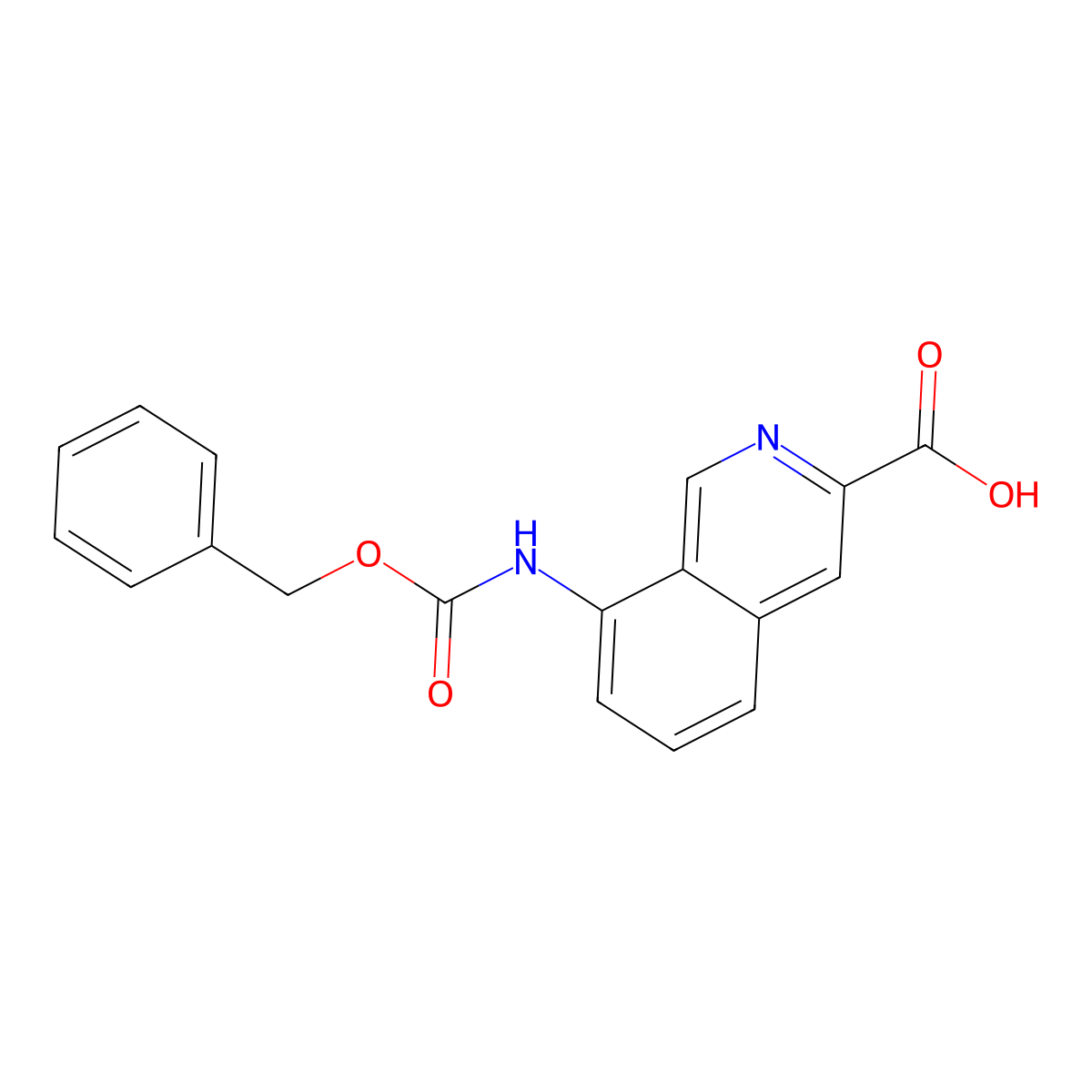 8-{[(Benzyloxy)carbonyl]amino}isoquinoline-3-carboxylic acid molecular structure, CAS 2580251-82-5