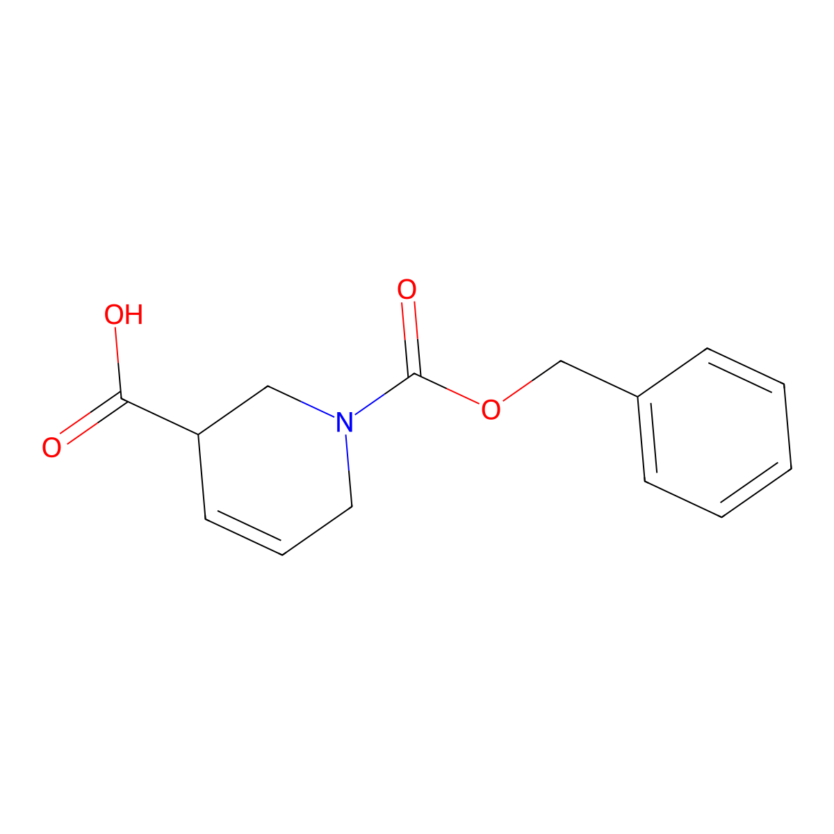 1-[(Benzyloxy)carbonyl]-1,2,3,6-tetrahydropyridine-3-carboxylic acid molecular structure, CAS 2580251-89-2