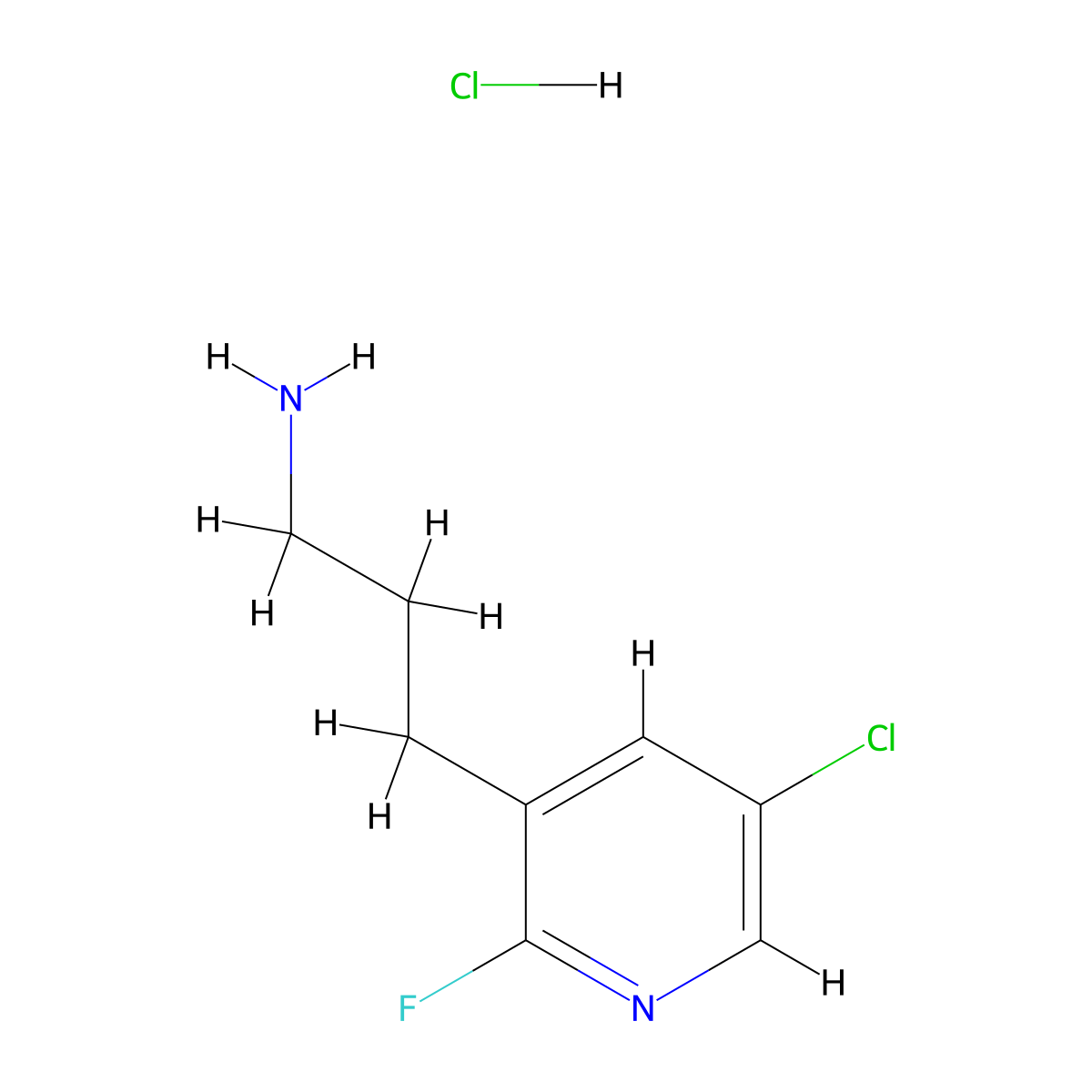 3-(5-Chloro-2-fluoropyridin-3-yl)propan-1-aminehydrochloride molecular structure, CAS 2580251-94-9