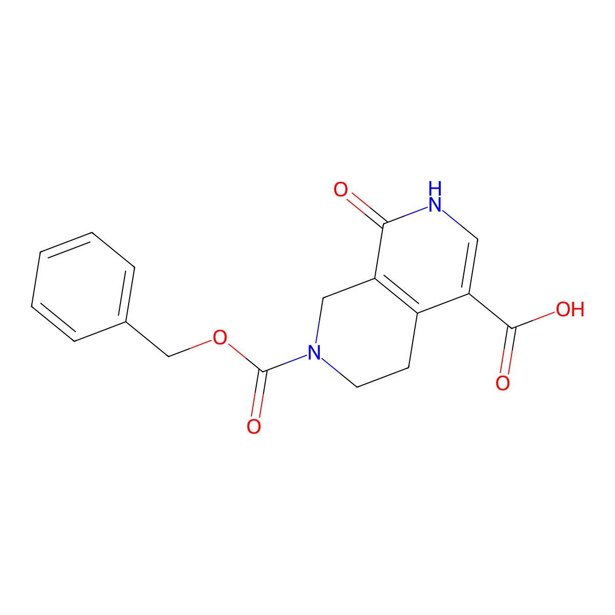 7-[(Benzyloxy)carbonyl]-1-hydroxy-5,6,7,8-tetrahydro-2,7-naphthyridine-4-carboxylic acid molecular structure, CAS 2580251-95-0