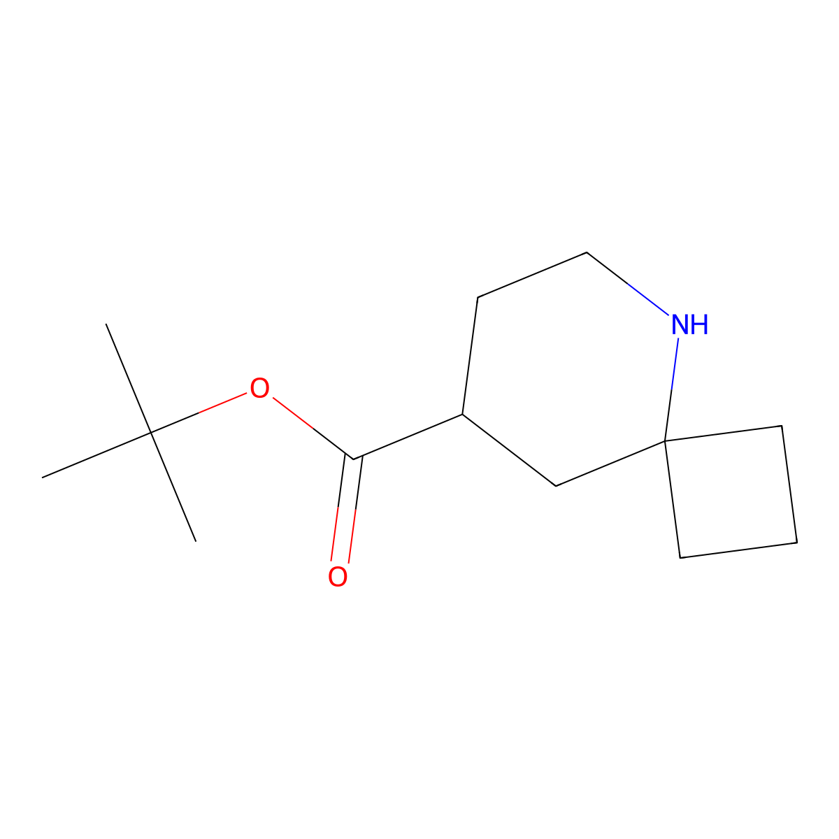 Tert-butyl 5-azaspiro[3.5]nonane-8-carboxylate molecular structure, CAS 2580252-06-6